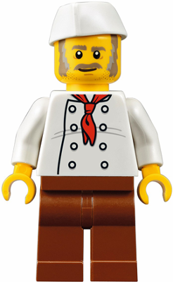 Chef, Moustache, Dark Tan and Gray Sideburns, Stubble, Wrinkles on Shirt – ГРАДСКИ