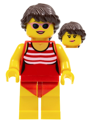 Beach Tourist Female with Red Bathing Suit – ГРАДСКИ