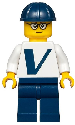 Male with Vestas Logo on Torso, Dark Blue Legs, Dark Blue Construction Helmet, Glasses – ГРАДСКИ