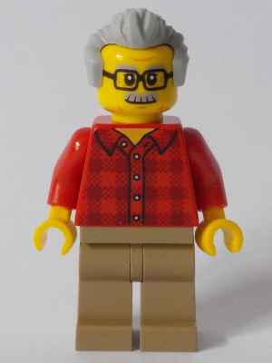 Grandfather, Red Plaid Flannel Shirt, Dark Tan Legs, Light Bluish Gray Hair – ГРАДСКИ