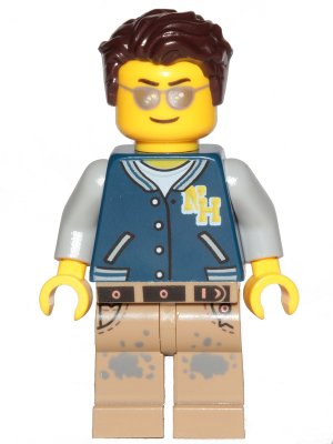 Male Driver with Dark Blue Jacket, Dark Tan Legs with Dark Bluish Gray Splotches, Dark Brown Hair – ГРАДСКИ