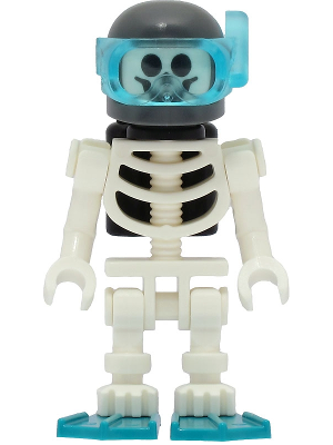 Skeleton - Diver, Black Air Tanks, Dark Turquoise Flippers, Dark Bluish Gray Helmet – ГРАДСКИ