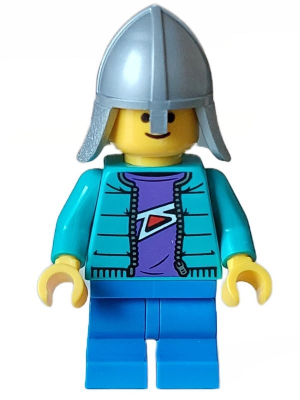 Child, Dark Turquoise Jacket, Dark Purple Shirt, Blue Medium Legs, Flat Silver Helmet – ГРАДСКИ