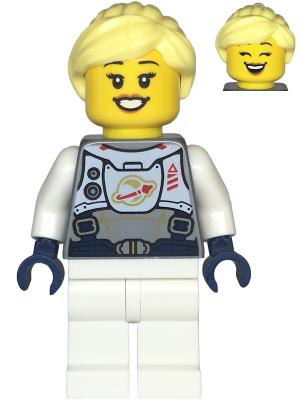 Astronaut - Female, Flat Silver Spacesuit with Harness and White Panel with Classic Space Logo, Bright Light Yellow Hair – ГРАДСКИ