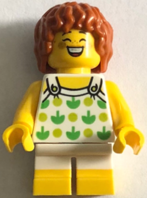 Child - Girl, White Halter Top with Green Apples and Lime Spots, White Short Legs with Yellow Feet,  – ГРАДСКИ