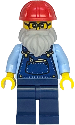Shopping Street Plumber - Male, Bright Light Blue Shirt, Dark Blue Overalls and Legs, Red Construction Helmet – ГРАДСКИ