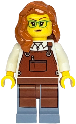 Shopping Street Carpenter - Female, White Shirt, Reddish Brown Apron, Sand Blue Legs, Dark Orange Hair – ГРАДСКИ