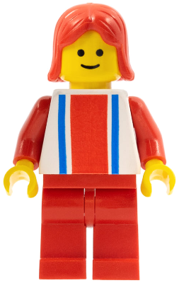 Vertical Lines Red & Blue - Red Arms - Red Legs, Red Female Hair – ГРАДСКИ
