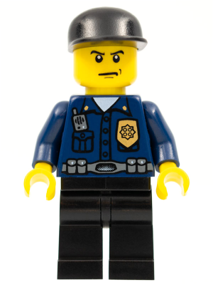 Police - World City Patrolman, Dark Blue Shirt with Badge and Radio, Black Legs, Black Cap – ГРАДСКИ