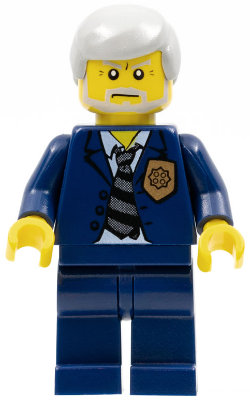 Police - World City Chief, Dark Blue Suit with Badge and Tie, Dark Blue Legs – ГРАДСКИ